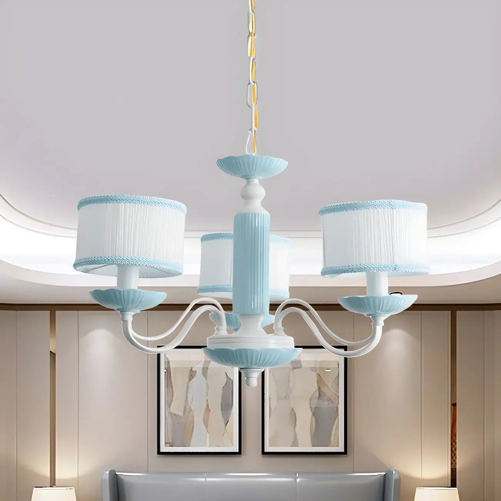 Lustre rétro en verre rose en forme de fleur