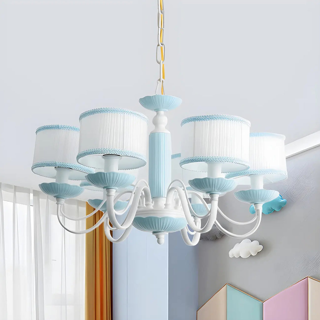 Lustre rétro en verre rose en forme de fleur