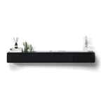 Meuble TV mural rectangulaire en bois blanc avec tiroirs