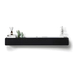 Meuble TV mural rectangulaire en bois blanc avec tiroirs