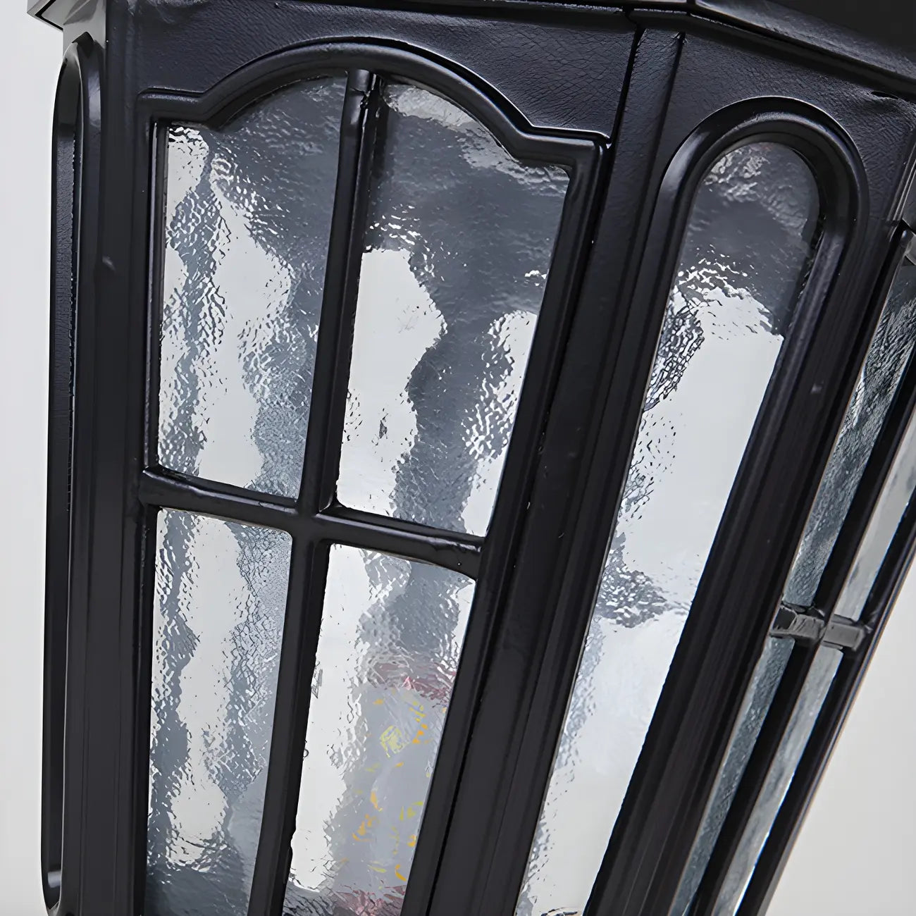 Lampes solaires rectangulaires d'extérieur en métal noir/bronze pour poteaux, idéales pour le jardin et la cour.