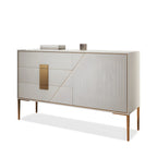 Commode élégante en bois et métal noir-gris avec tiroirs à fermeture douce