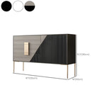 Commode élégante en bois et métal noir-gris avec tiroirs à fermeture douce