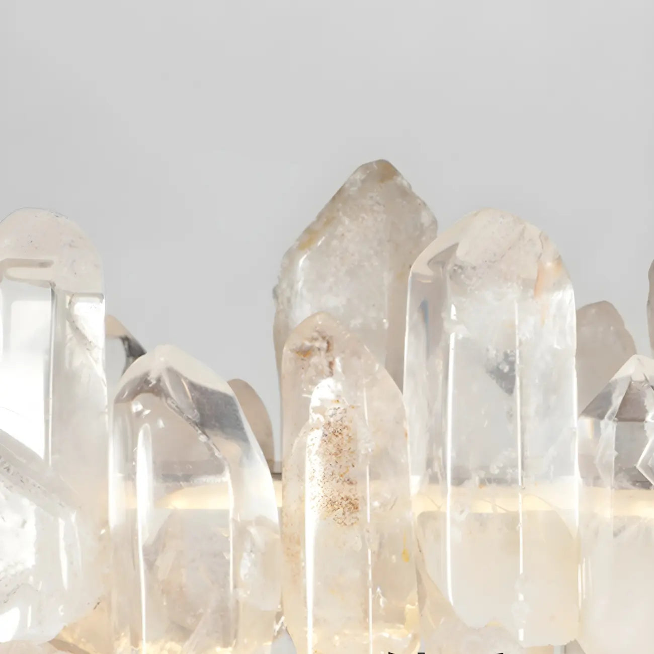 Suspension moderne à LED en cristal clair pour îlot de cuisine