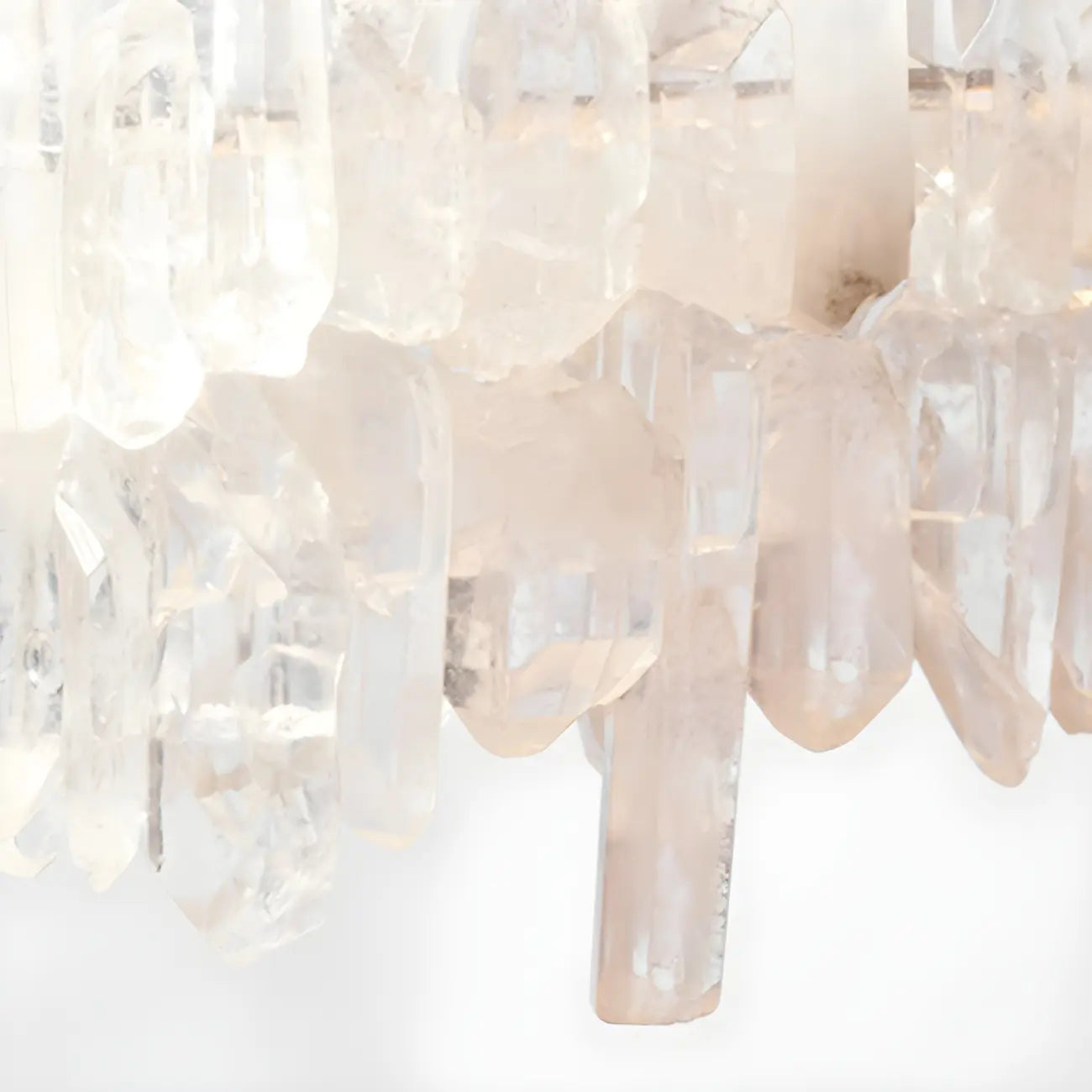 Suspension moderne à LED en cristal clair pour îlot de cuisine