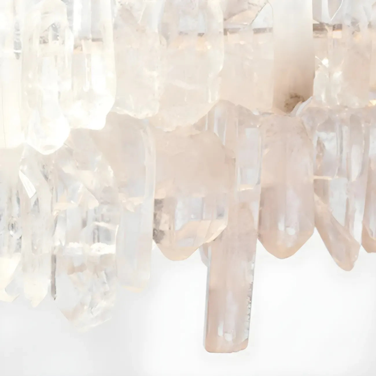 Suspension moderne à LED en cristal clair pour îlot de cuisine