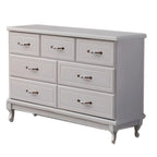 Commode double contemporaine en bois massif blanc-brun