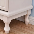 Commode double contemporaine en bois massif blanc-brun