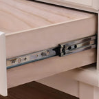 Commode double contemporaine en bois massif blanc-brun