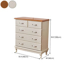 Commode double contemporaine en bois massif blanc-brun