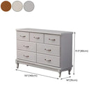 Commode double contemporaine en bois massif blanc-brun
