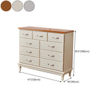 Commode double contemporaine en bois massif blanc-brun
