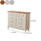 Commode double contemporaine en bois massif blanc-brun