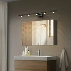 Applique murale LED classique en tube métallique avec abat-jour pour salle de bain