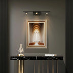 Applique murale LED classique en tube métallique avec abat-jour pour salle de bain