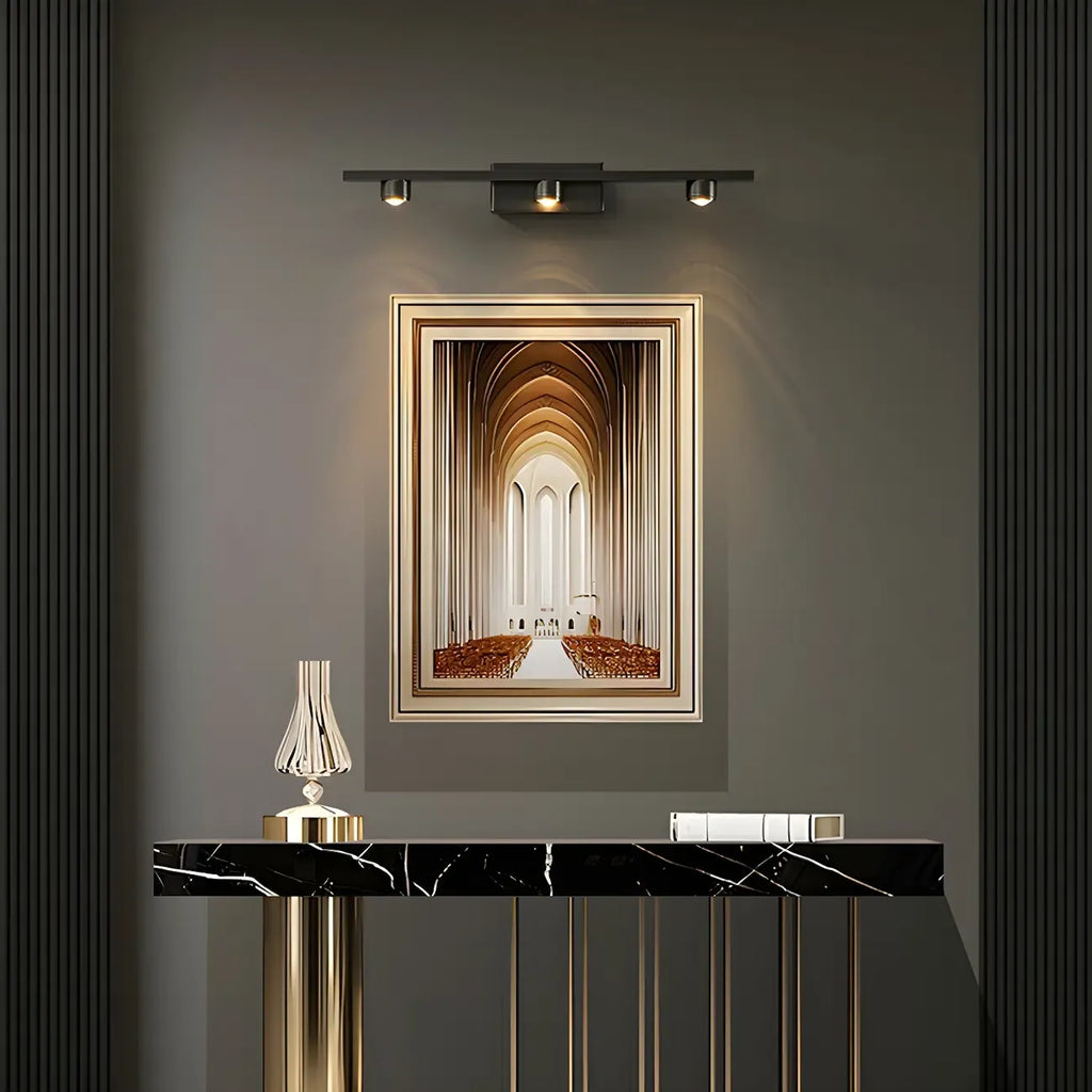 Applique murale LED classique en tube métallique avec abat-jour pour salle de bain