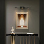 Applique murale LED classique en tube métallique avec abat-jour pour salle de bain