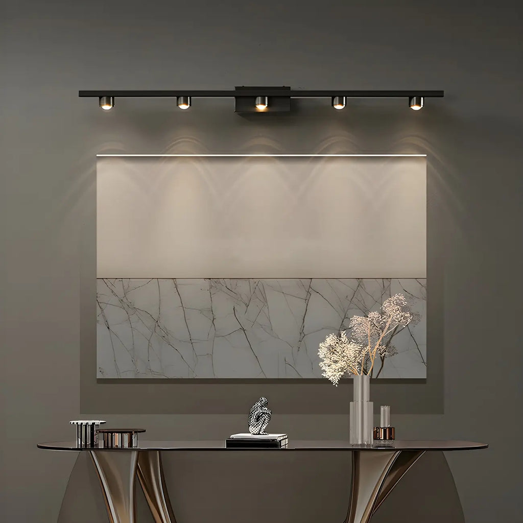 Applique murale LED classique en tube métallique avec abat-jour pour salle de bain
