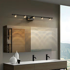 Applique murale LED classique en tube métallique avec abat-jour pour salle de bain