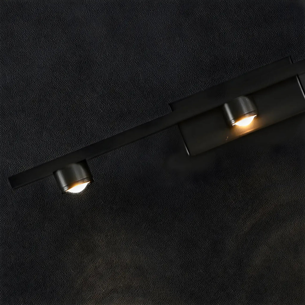 Applique murale LED classique en tube métallique avec abat-jour pour salle de bain