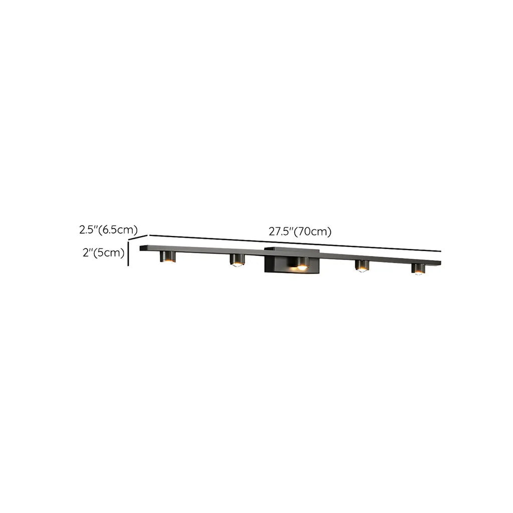 Applique murale LED classique en tube métallique avec abat-jour pour salle de bain