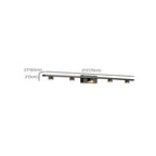 Applique murale LED classique en tube métallique avec abat-jour pour salle de bain