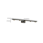 Applique murale LED classique en tube métallique avec abat-jour pour salle de bain