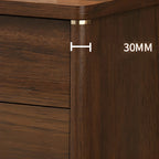 Commode double traditionnelle en bois brun avec tiroirs à fermeture douce