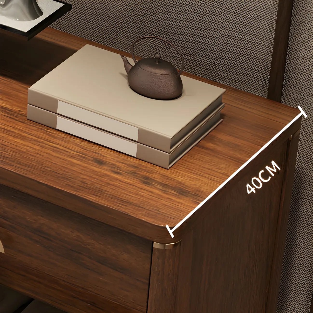 Commode double traditionnelle en bois brun avec tiroirs à fermeture douce
