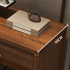 Commode double traditionnelle en bois brun avec tiroirs à fermeture douce