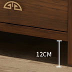 Commode double traditionnelle en bois brun avec tiroirs à fermeture douce