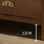 Commode double traditionnelle en bois brun avec tiroirs à fermeture douce