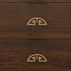 Commode double traditionnelle en bois brun avec tiroirs à fermeture douce