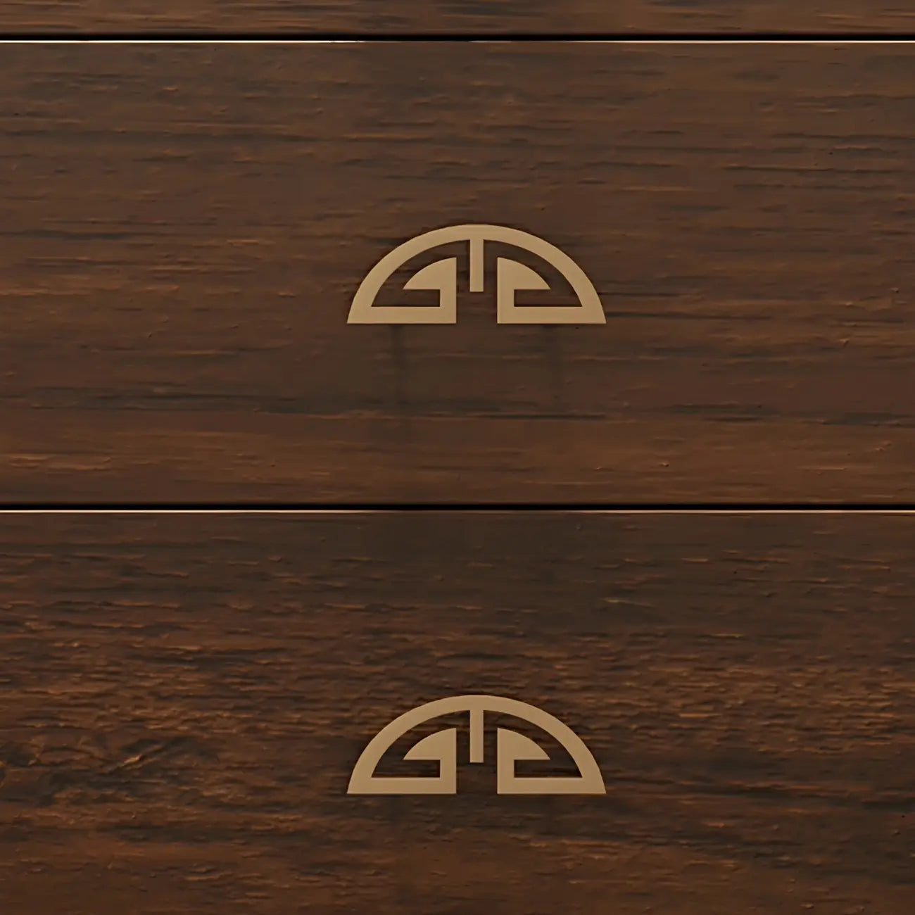 Commode double traditionnelle en bois brun avec tiroirs à fermeture douce