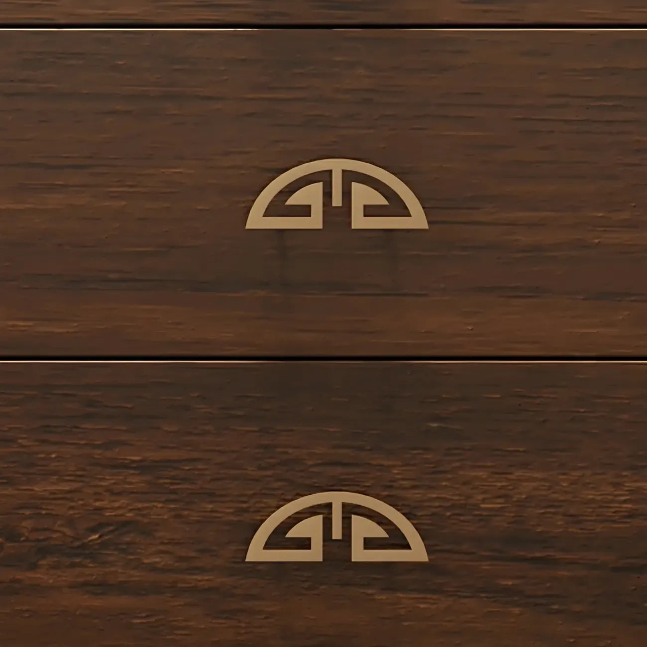 Commode double traditionnelle en bois brun avec tiroirs à fermeture douce