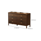 Commode double traditionnelle en bois brun avec tiroirs à fermeture douce