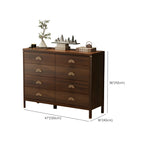 Commode double traditionnelle en bois brun avec tiroirs à fermeture douce