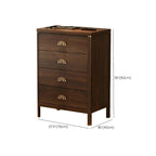 Commode double traditionnelle en bois brun avec tiroirs à fermeture douce