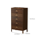 Commode double traditionnelle en bois brun avec tiroirs à fermeture douce
