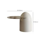 Table basse ronde en bois avec piètement en métal marron