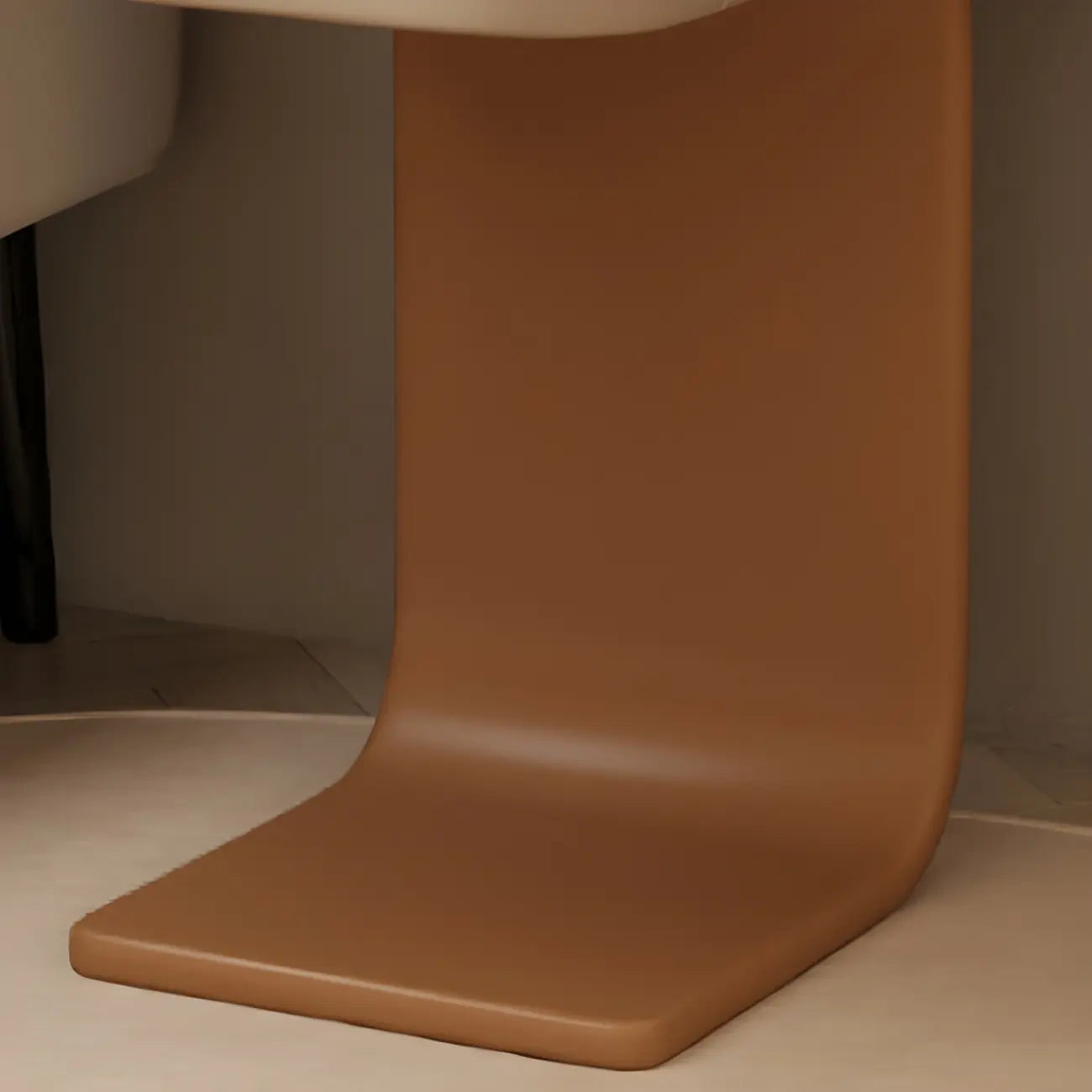 Table de chevet en bois avec plateau en pierre kaki et tiroir