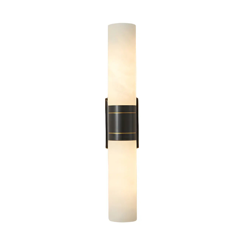 Applique murale moderne cylindrique en marbre avec éclairage LED orientable pour chambre
