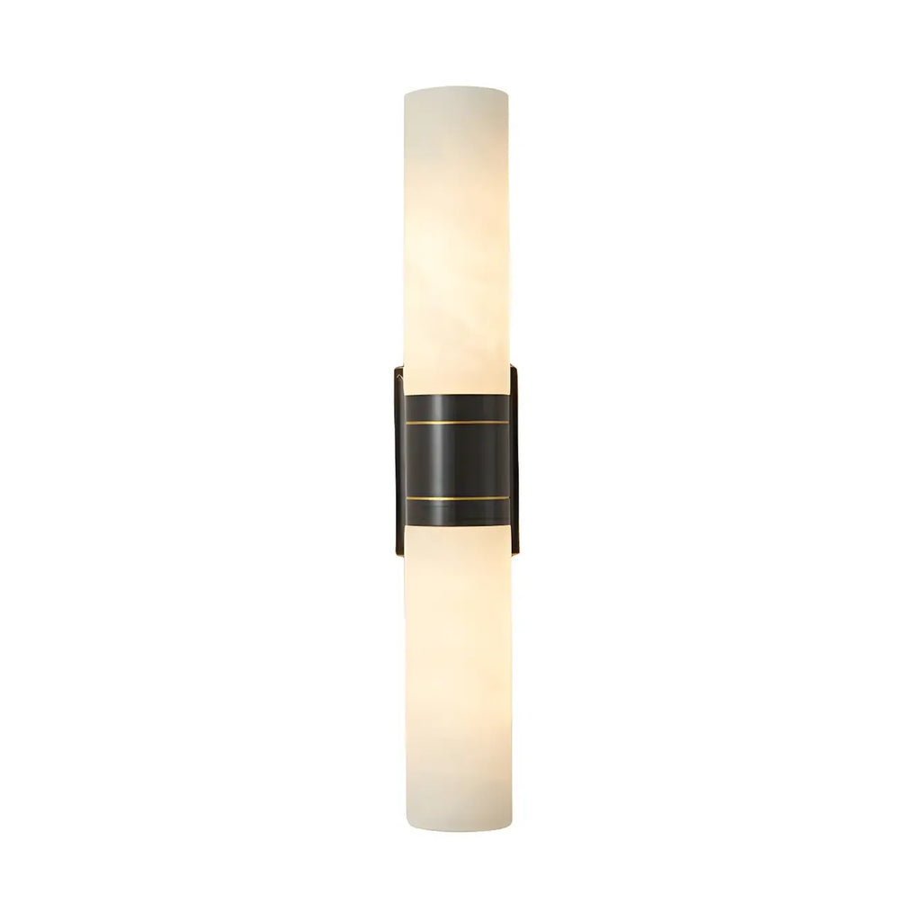 Applique murale moderne cylindrique en marbre avec éclairage LED orientable pour chambre