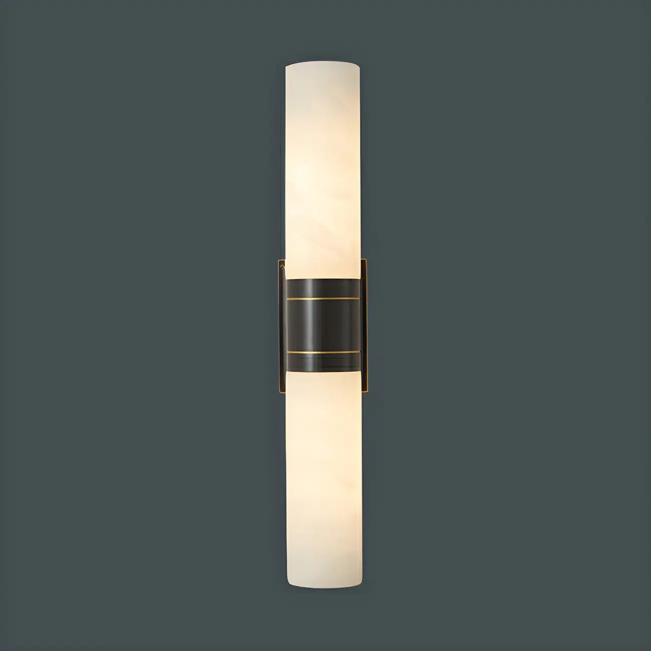 Applique murale moderne cylindrique en marbre avec éclairage LED orientable pour chambre