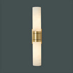 Applique murale moderne cylindrique en marbre avec éclairage LED orientable pour chambre