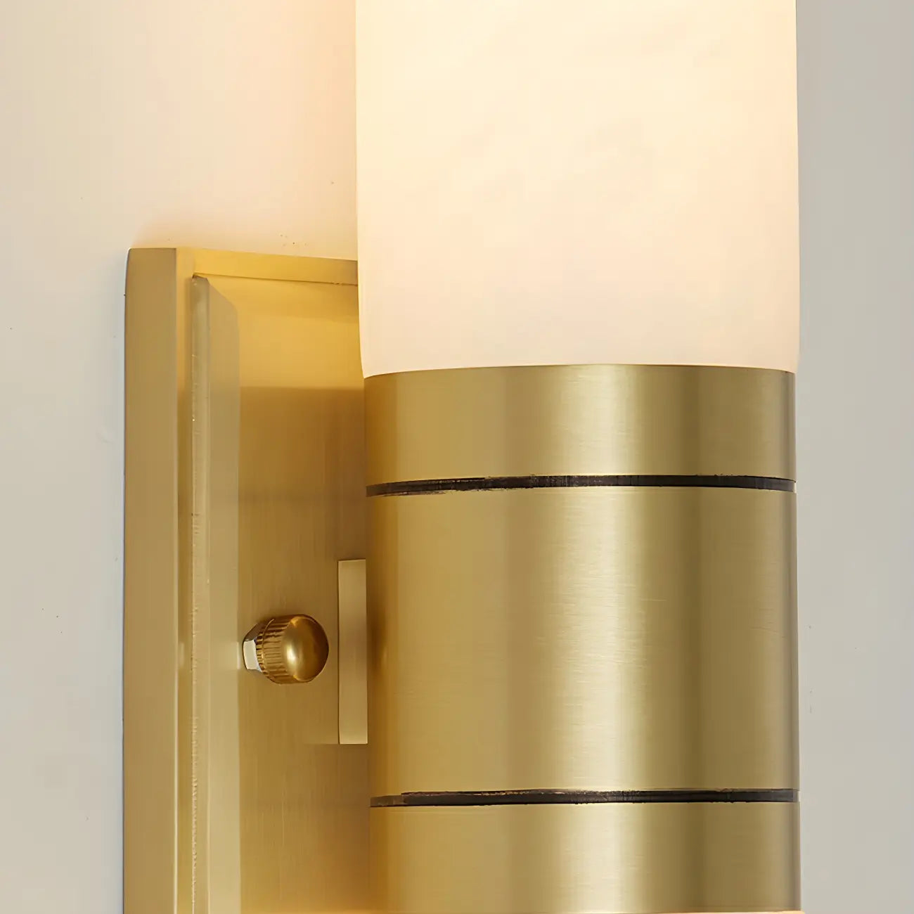 Applique murale moderne cylindrique en marbre avec éclairage LED orientable pour chambre