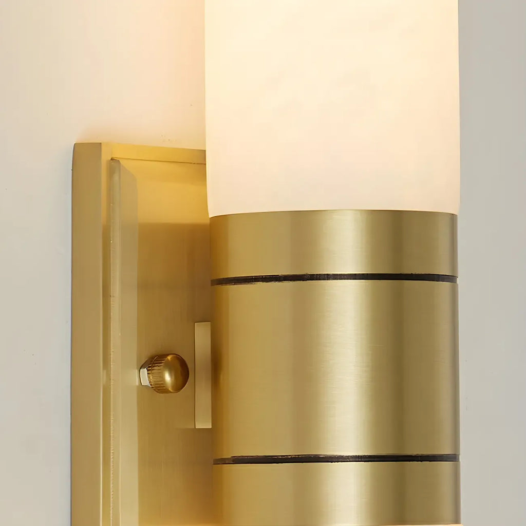 Applique murale moderne cylindrique en marbre avec éclairage LED orientable pour chambre