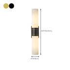 Applique murale moderne cylindrique en marbre avec éclairage LED orientable pour chambre